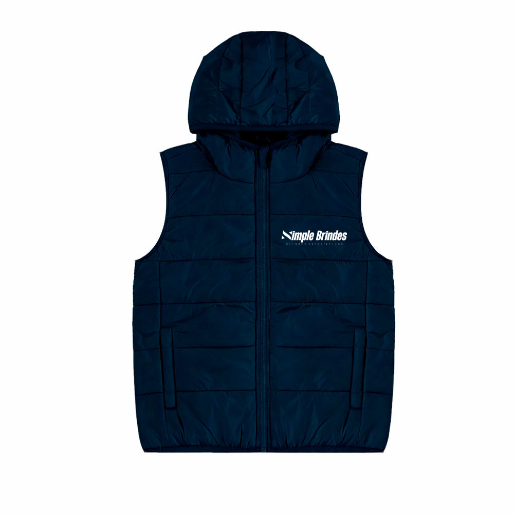 Colete Puffer com Capuz