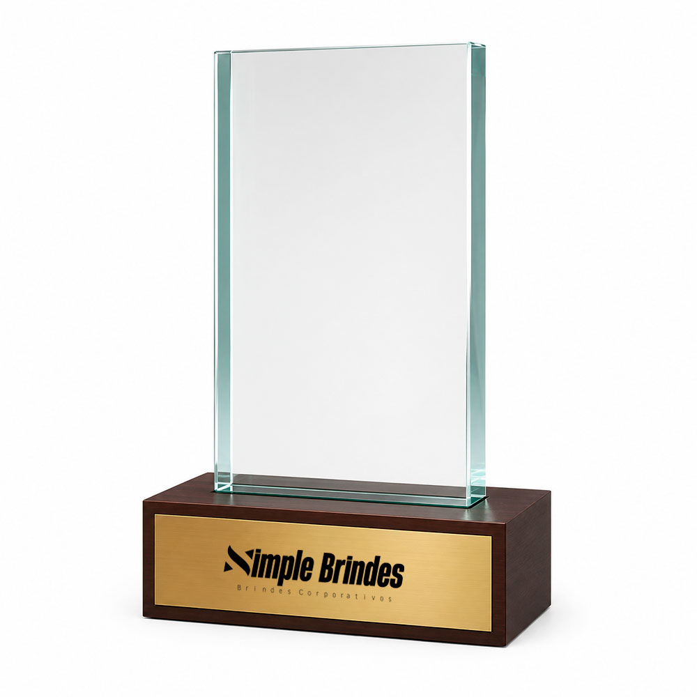 Troféu De Vidro Personalizado